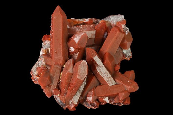 Natural, Red Quartz Crystal Cluster - Morocco #158486